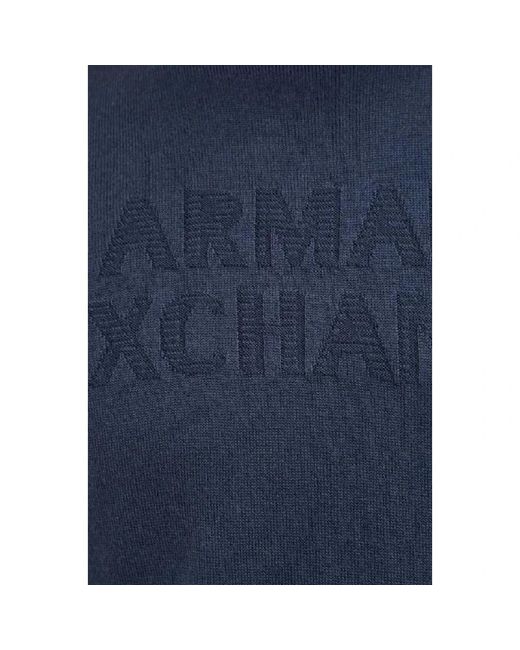 ARMANI EXCHANGE Blue Round-Neck Knitwear for men