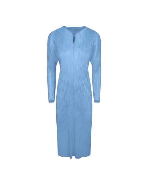 Issey Miyake Blue Midi Dresses