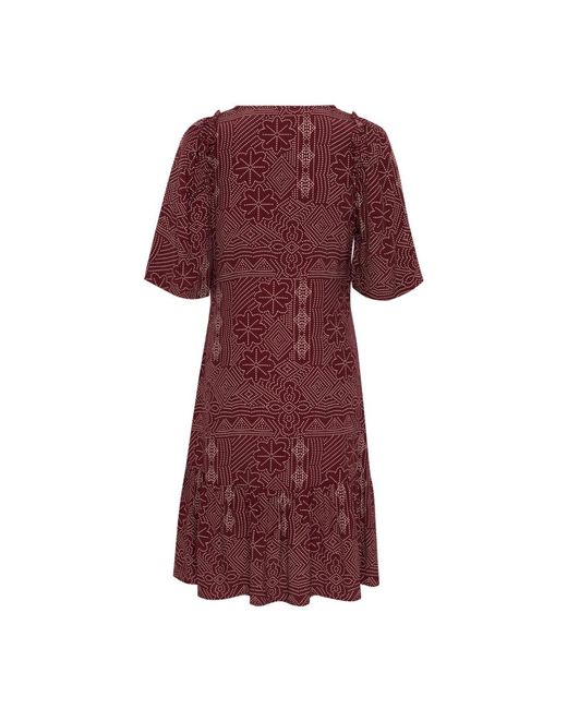 Part Two Kleedjes ,Rood ,Tawny Port Dot Print Jurk in het Red