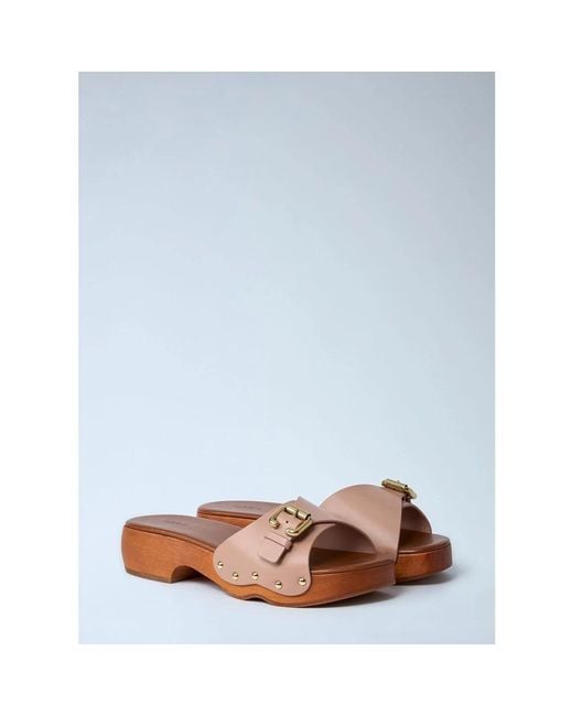 Chloé Brown Heeled Mules