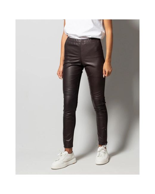 P.A.R.O.S.H. Black Leather Trousers