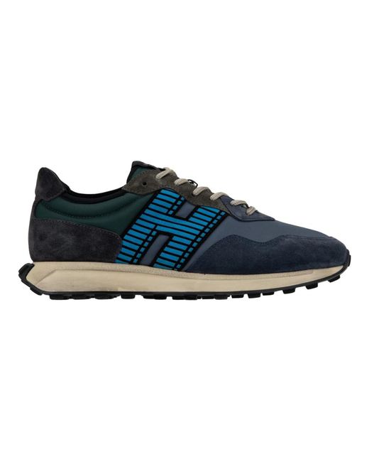 Sneakers in camoscio con fodera in pelle di Hogan in Blue da Uomo