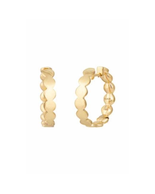 Caï Trendy Scharnierende Hoop Oorbellen in het Metallic