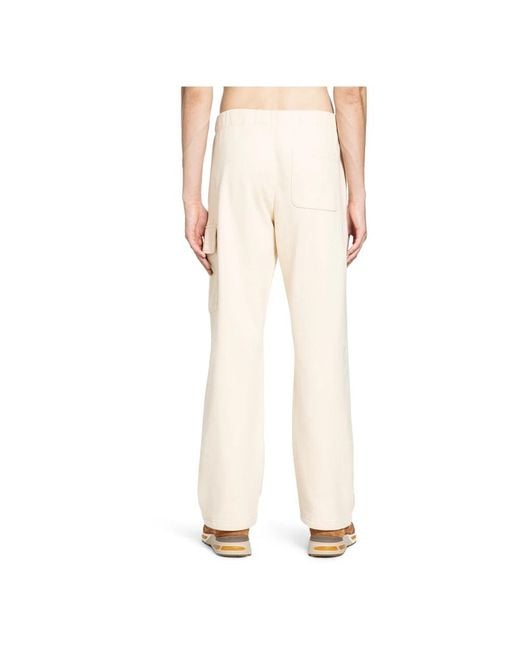 C P Company Diagonal Raised Fleece Cargo Sweatpants in Natural für Herren