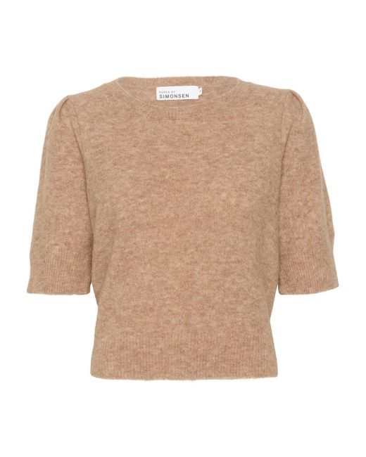 Karen By Simonsen Brown Round-Neck Knitwear