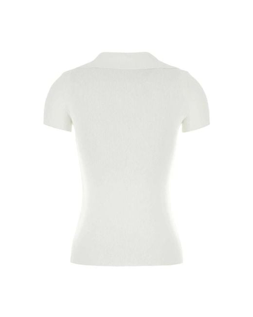 Balenciaga White Polo Shirts