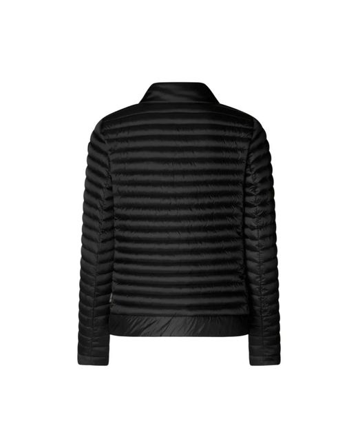 Save The Duck Jassen ,Zwart ,Nylon Zwarte Gewatteerde Donsjas Vrouwen in het Black