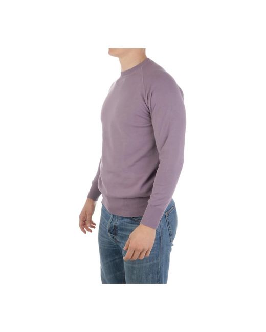 Aspesi Purple Round-Neck Knitwear for men