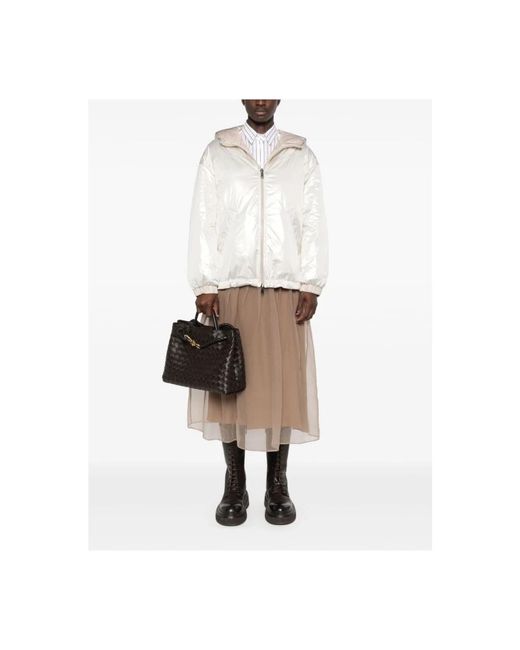 Brunello Cucinelli Witte Donzen Jas in het White