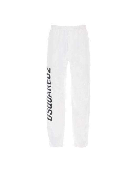 DSquared² White Sweatpants for men
