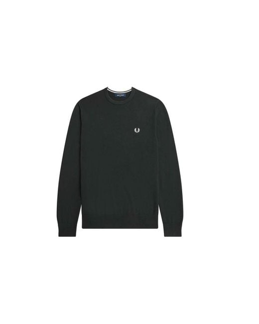 Fred Perry Logo jersey sweatshirt stilvoll bequem mischung in Black für Herren