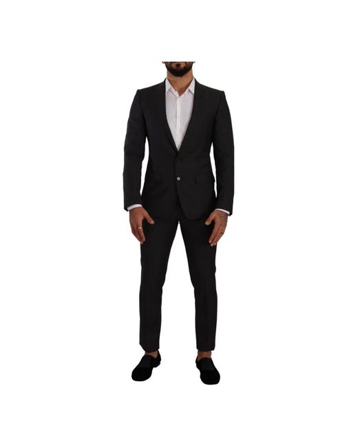 Dolce & Gabbana Schwarzer MARTINI Einreiher 2-teiliger Anzug in Black für Herren
