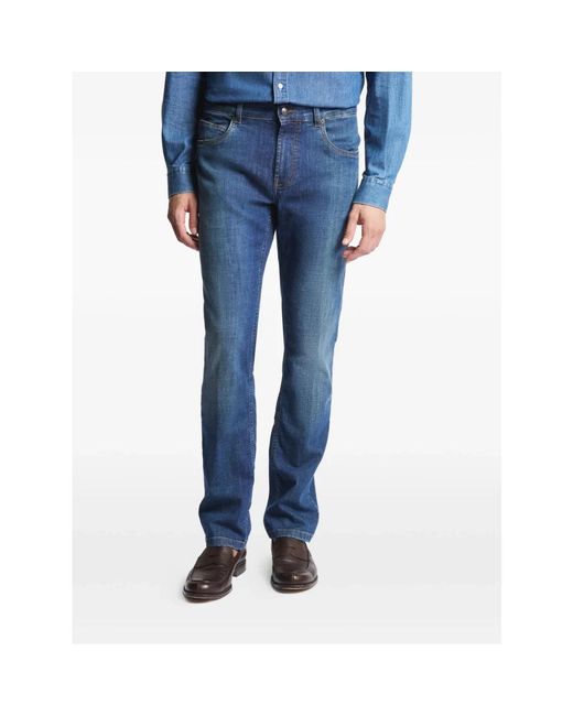 Fay Blue Straight Jeans for men