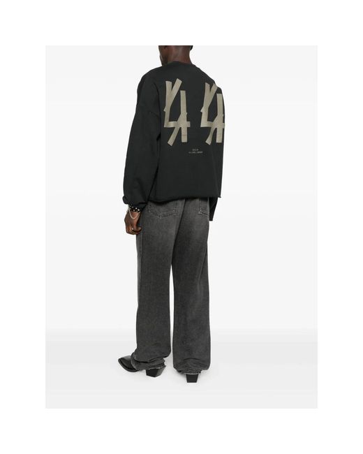 44 Label Group Black Long Sleeve T-Shirts for men