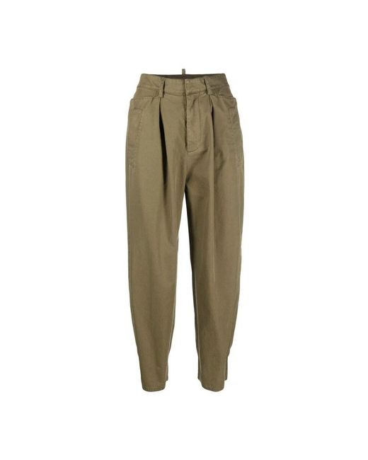 Tapered Trousers DSquared² en coloris Green