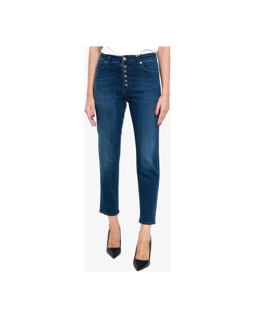 Roy Rogers Cropped Jeans in het Blue