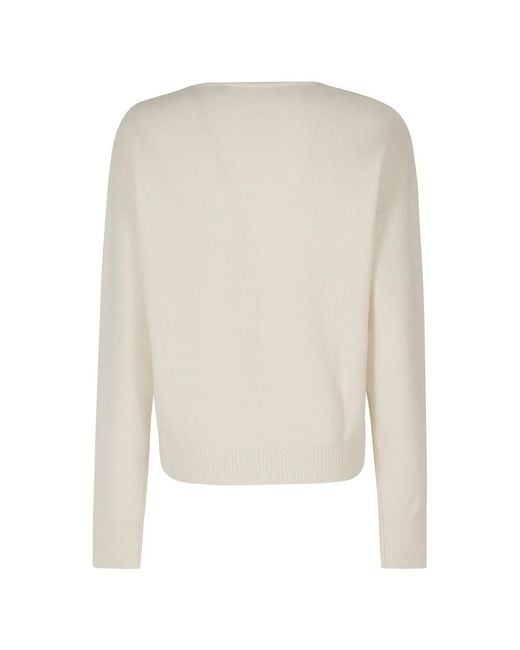 FEDERICA TOSI White V-Neck Knitwear