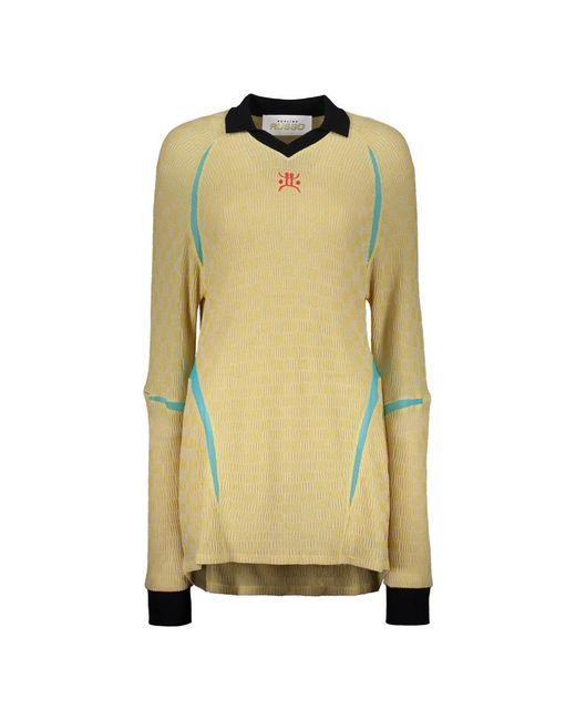 PAOLINA RUSSO Yellow V-Neck Knitwear