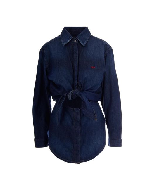 DIESEL Blue Shirt Dresses