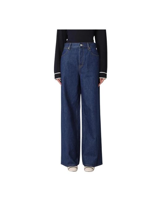 Gucci Blue Wide Trousers