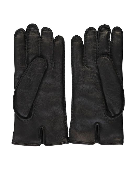 Moorer Black Gloves for men