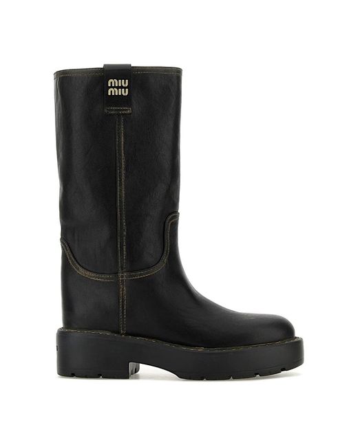Miu Miu Black Rain Boots