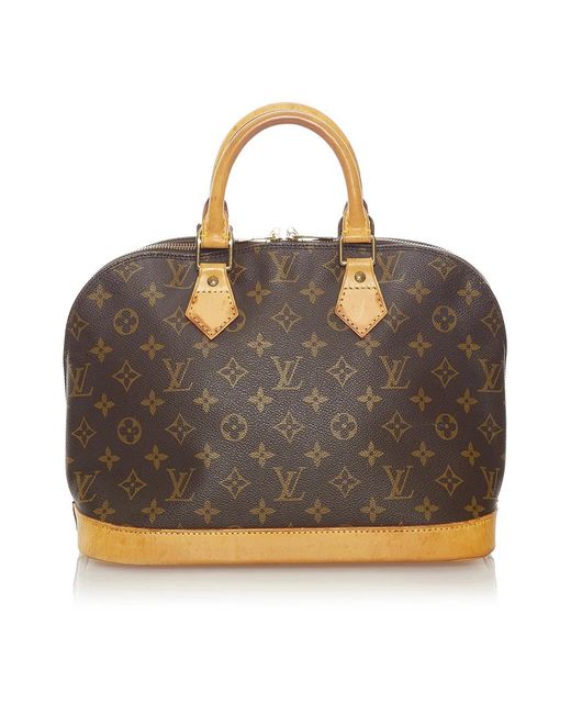 Borsa louis vuitton alma in tela marrone usata di Louis Vuitton in Marrone