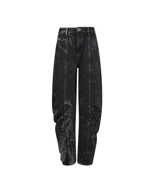 ROTATE BIRGER CHRISTENSEN Black Gewaschene twill-jeans
