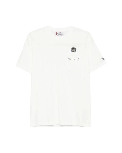 Mc2 Saint Barth White T-Shirts for men