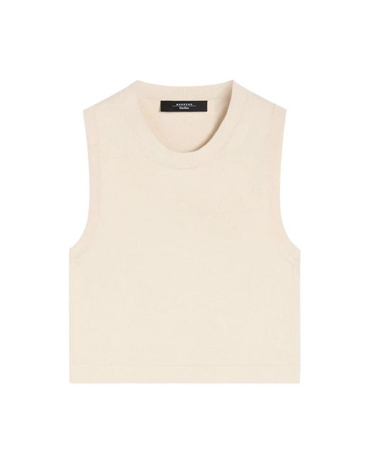 Weekend by Maxmara Natural Sleeveless Tops