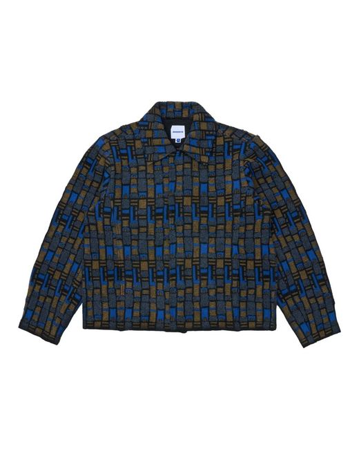 Adererror Jassen ,Veelkleurig ,Polyester Jacquard Knit Jacket in het Blue voor heren