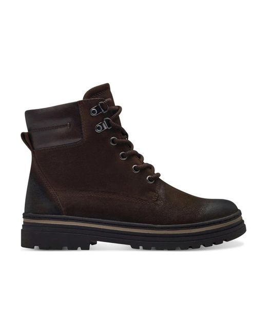 Marco Tozzi Black Lace-Up Boots