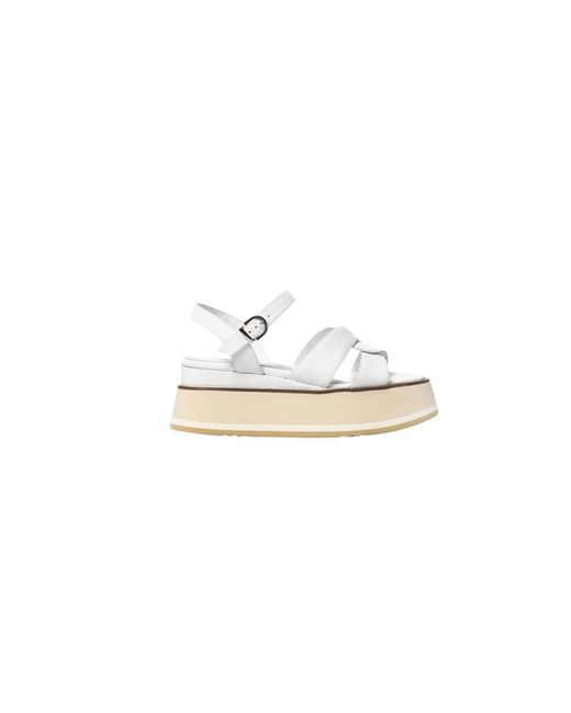 Jeannot White Plateausandalen