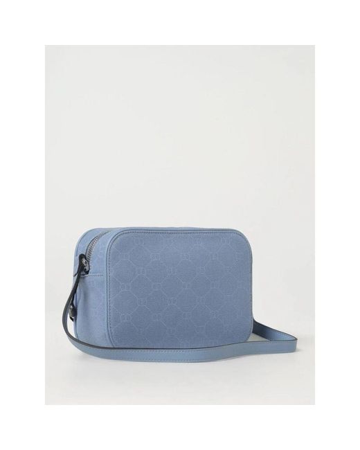Twinset Blue Monogram Design Schultertasche Blau