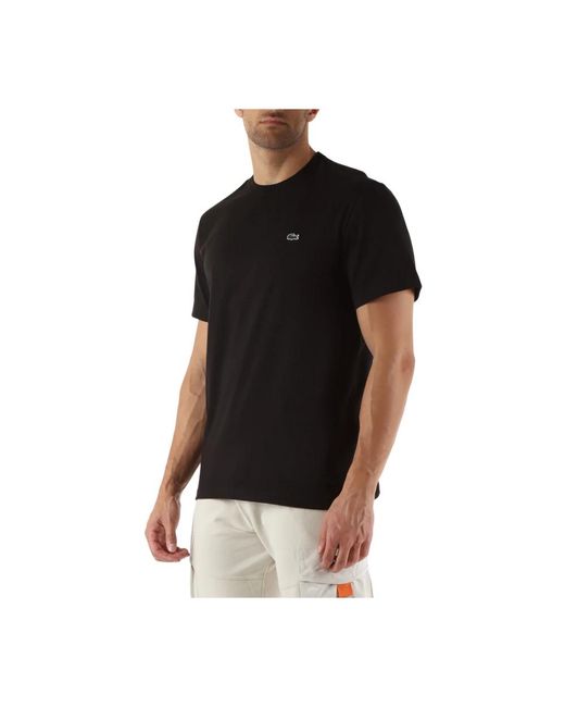Lacoste Baumwolle logo patch regular fit t-shirt in Black für Herren