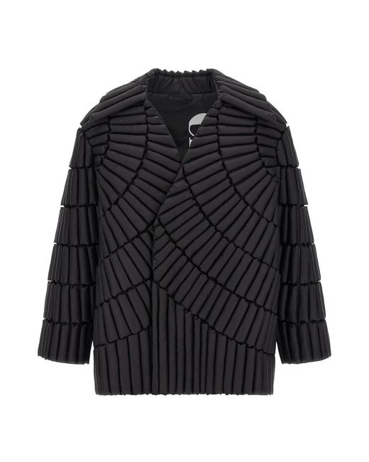 RAXXY Jassen ,Zwart ,Leer 3D Down Jacket in het Black voor heren