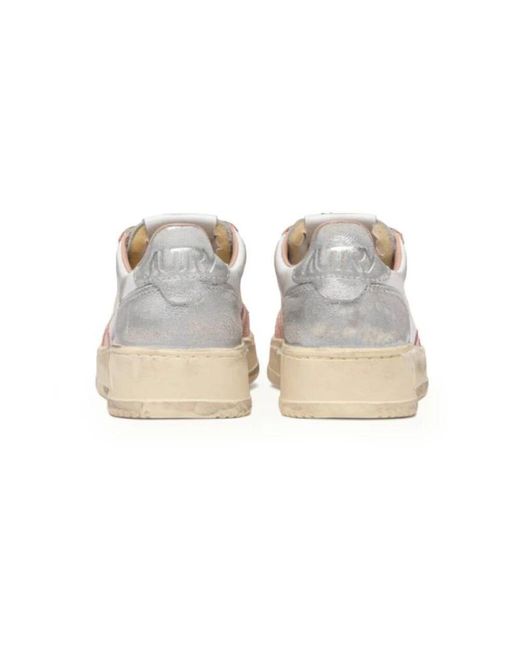 Autry Pink Dreifarbig handveredelte sneakers