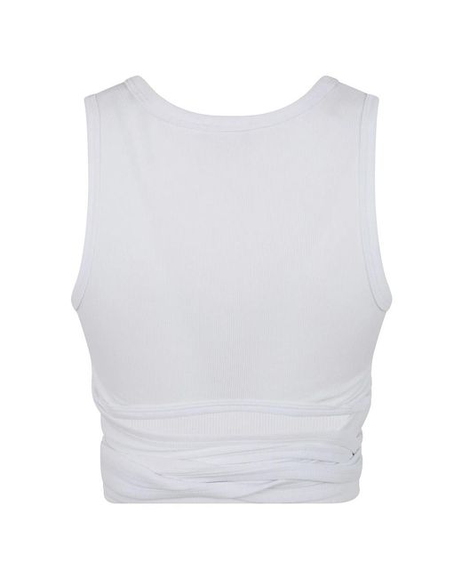 DIESEL White Sleeveless Tops