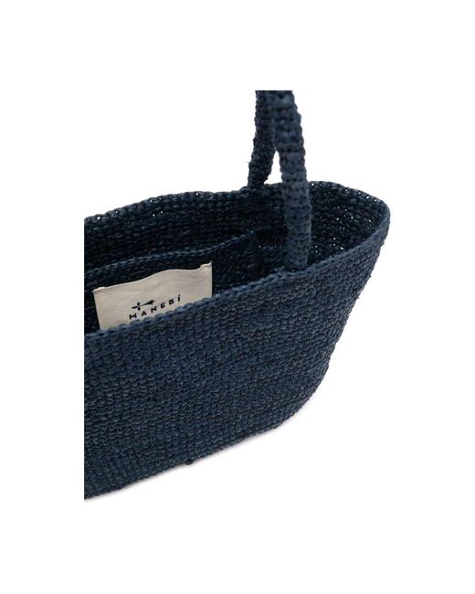 Manebí Blue Dunkelblaue Tote Tasche