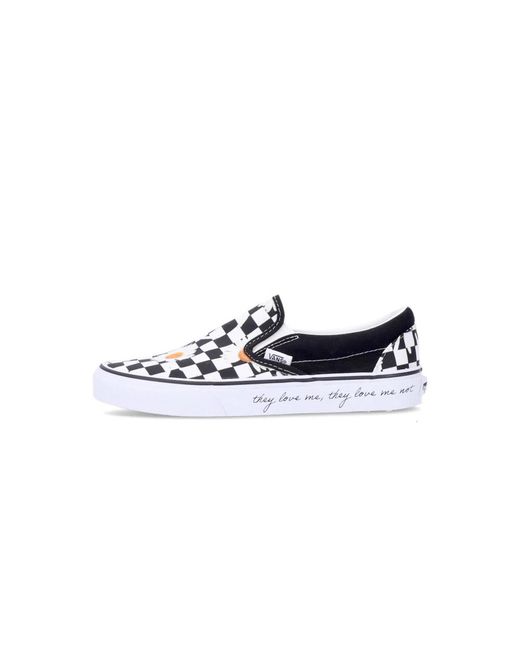 Vans Blue Classic Slip-On Low Shoe (Love Me Love Me Not)