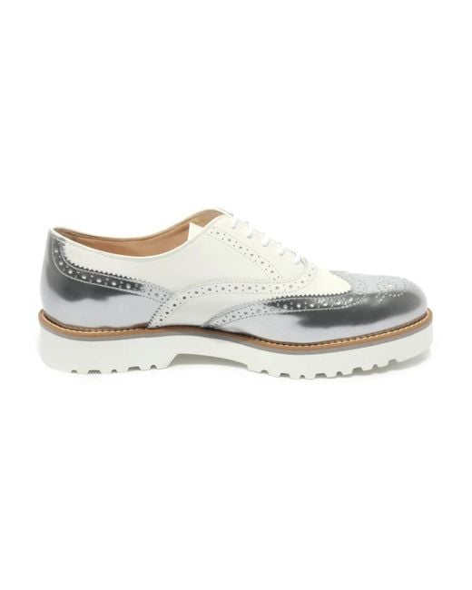 Hogan White Laced Shoes