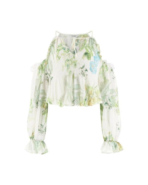 Guess Emily Chiffon Blouse in het Green