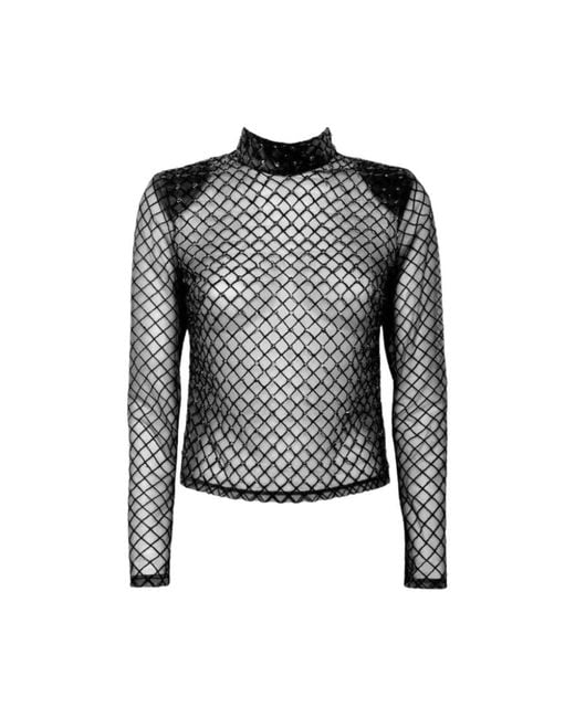 Nenette Black Long Sleeve Tops