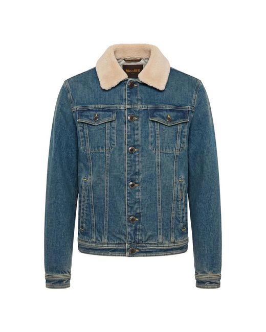 Moorer Blue Denim Jackets for men