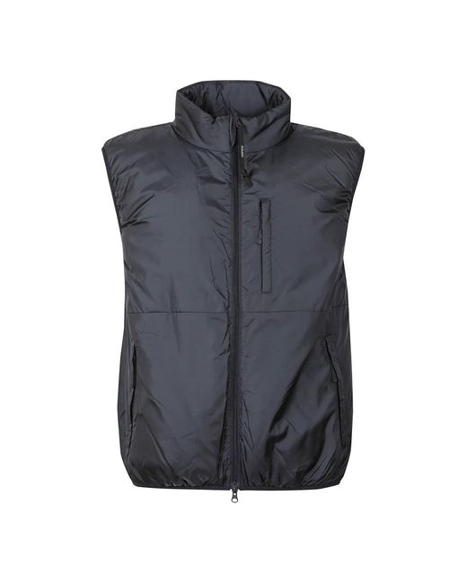 Aspesi Jassen ,Blauw ,Nylon Nylon Gewatteerd Gilet Met Rits in het Blue voor heren