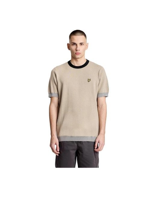 Lyle & Scott Natural Round-Neck Knitwear for men