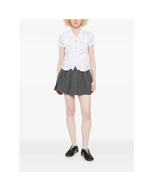 Low Classic Kreukvrije Blouse Met Halflange Mouwen in het White