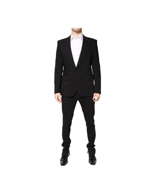 Dolce & Gabbana Black Single Breasted Suits for men