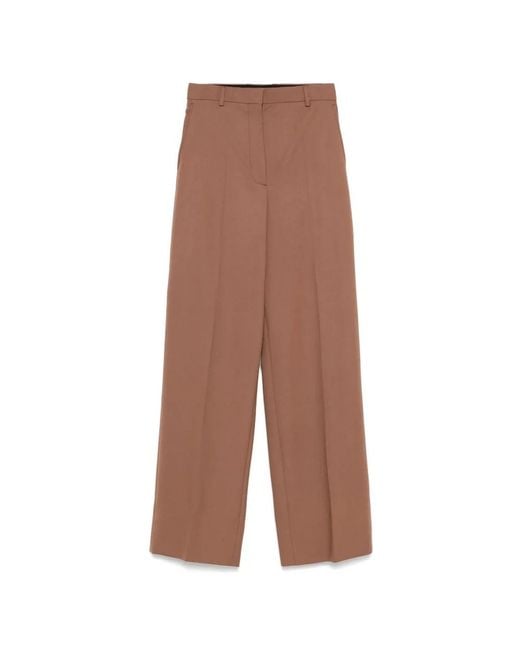 Pantalon En Laine À Coupe Droite Stella McCartney en coloris Brown