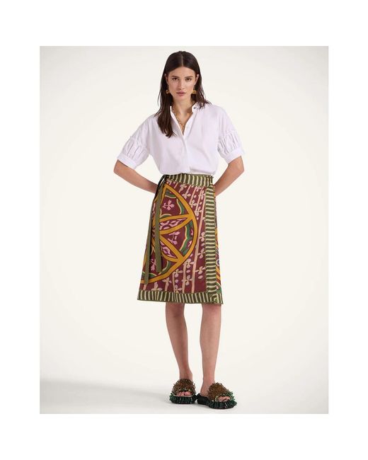 LaDoubleJ Pareo Midi Rok in het Red